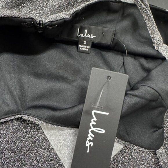 Lulus Vamped Up Silver Sparkly Sleeveless Mini Dress​ NWT - Picture 7 of 9